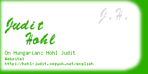 judit hohl business card